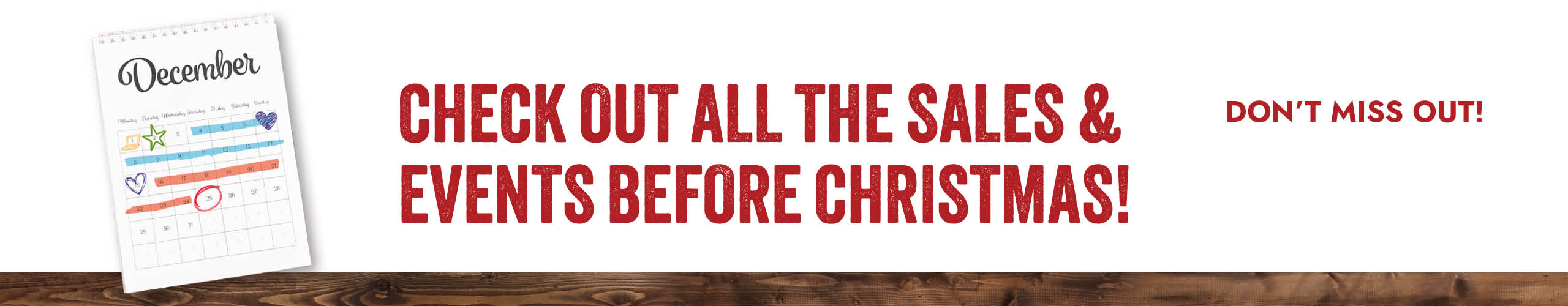 Check Out All The Sales & Events Before Christmas! DON'T MISS OUT